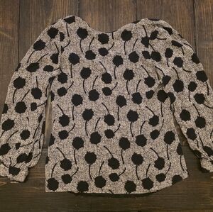 David Hayes Elegant Black and White Floral Women's Top